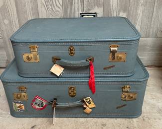 Vintage Leather Suitcases. 