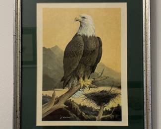 James Lockhart Bald Eagle Print. Signed By Artist. 