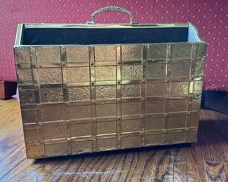 Brass "Lattice" Magazine Holder. Photo 1 of 2. 