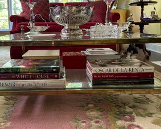 Brass & Glass Cocktail Table. Measures 38" x 38" x 15.5" H. Photo 1 of 3. 