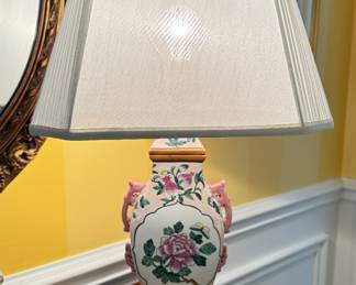 Hand-Painted Glazed Ceramic Table Lamp. Photo 1 of 2. 