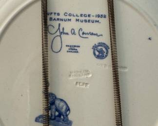 Vintage Wedgwood Tufts College Creamware Plates. Photo 5 of 5. 