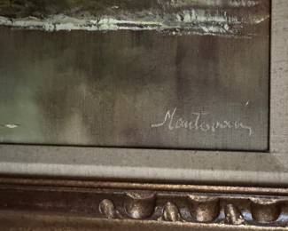 Untitled Landscape. Oil on Canvas. Aldo Mantovani. Signed By Artist. Measures 24" x 48" Not Including Frame. Photo 2 of 3. 