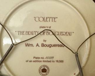 Vintage Colette the Beauty of Bouguereau Plate V. Collectible Porcelain Plate by Royal Cornwall. Photo 2 of 2. 