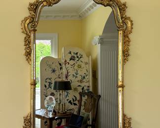 Vintage Gilt Wood Mirror. Measures Approximately 36" W x 46" H. Photo 1 of 2. 