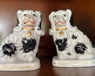 Pair of Staffordshire Dogs. Each Measures 6" H x 4" W. Photo 1 of 3. 