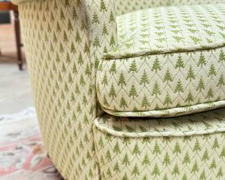 Club Chair Upholstered in Light Green Sister Parish-Style Fabric. Measures 30" x 32". Photo 3 of 3. 
