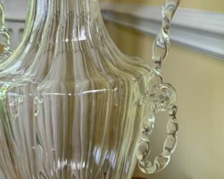 Lidded Ornate Crystal Urn (Romania). Photo 3 of 3. 