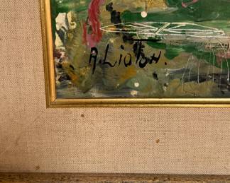 Vintage Aliota Lioton (French) Oil Painting. Photo 2 of 2. 