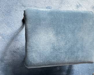 Queen-Anne-Style Mohair Upholstered Bench / Ottoman with Pad Feet. Measures 25" x 13" x 15" H. Photo 3 of 3. 