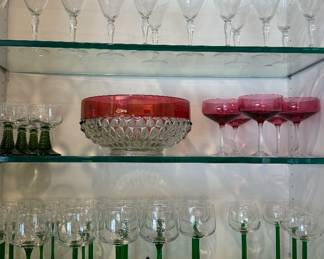 Sample of Vintage Stemware. 