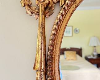 Ornate Gilt Wood Mirror. Measures 48" x 24". Photo 2 of 2. 