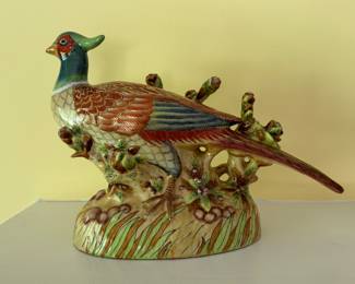 Pair of Porcelain Pheasant Figurines. Photo 2 of 3. 