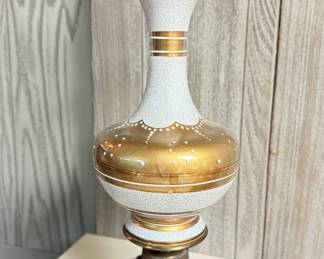 Pair of Vintage Faux Oil-Lamp Table Lamps. Photo 2 of 2. 