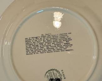 Vintage St. Paul's Evangelical & Reformed Church Plate. Photo 2 of 2. 