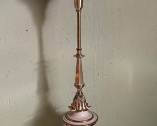 Pair of Mid-Century Table Lamps with Milk Glass Shades. Photo 1 of 2. 