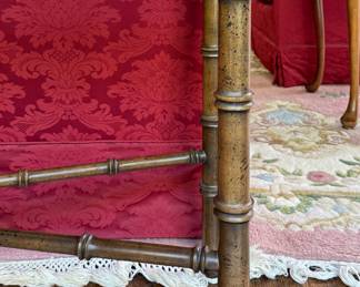 Faux Bamboo Console. Measures 54" x 14" x 27" H. Photo 4 of 5. 