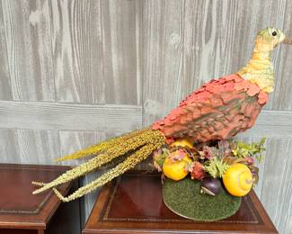 Thanksgiving Pheasant Paper & Floral Centerpiece. 