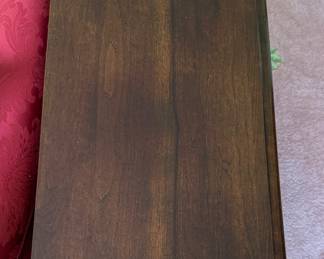Mahogany-Finish Chest of Drawers. Measures 24" W x 14" D x 24" H. Photo 2 of 3. 