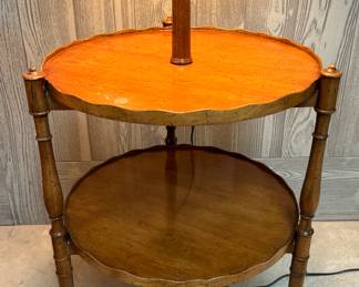 Tray Table Floor Lamp with Fluted Rims. Photo 2of 2. 