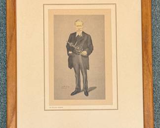 Sir William Crooks, Leslie Matthew Ward (Spy.) Measures 5" x 7.5"; 12" x 15" Including Frame. Photo 1 of 2. 