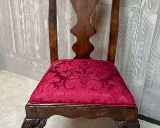 Set of 8 Queen Anne Style Dining Chairs with Ball and Claw Feet. A Great Set To Customized!  Ask Us For Resources. Photo 1 of 2. 