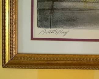 Artist Proof, "Concert Goers in Vienna," Franklin McMahon. Measures 30" x 22" without Frame. Signed By Artist. Photo 3 of 4. 