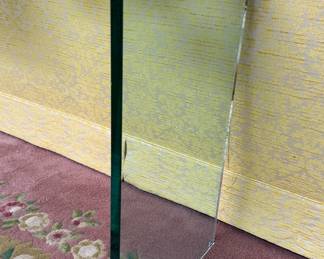 MCM Glass & Brass Waterfall Table. Photo 2 of 3. 