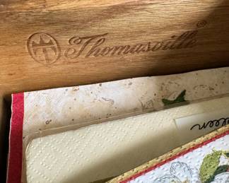 Vintage Thomasville Server With Flip Down Sides. Great As Is But Would Be Awesome Painted or Lacquered. Ask Us For Resources! Measures 42" W x 18" D x 30" H with Two 14" Drop Leaf Sides. Photo 3 of 3. 