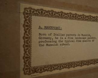 Untitled Landscape. Oil on Canvas. Aldo Mantovani. Signed By Artist. Measures 24" x 48" Not Including Frame. Photo 3 of 3. 