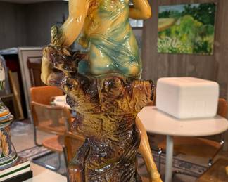 Vintage Chalkware "Goddess" Table Lamp. Photo 2 of 2. 