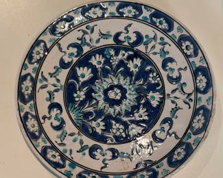 Vintage Hand-Painted Ikaros Pottery Plate. Photo 1 of 2