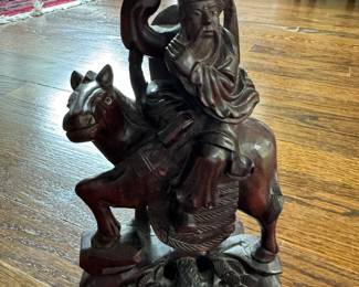 Asian Carved Wood Figurine. Photo 1 of 2. 
