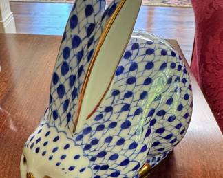 Herend Style Rabbit Figurine.