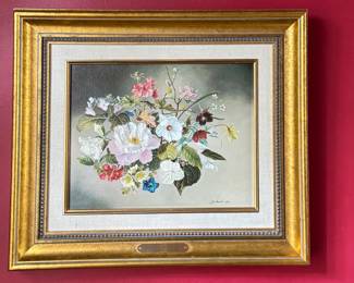 Flowers of Britain, Oil on Canvas. John Lancaster. 1960. Photo 3 of 3. 