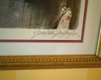 Artist Proof, "Concert Goers in Vienna," Franklin McMahon. Measures 30" x 22" without Frame. Signed By Artist. Photo 4 of 4. 