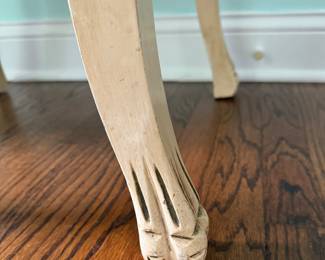 Vintage Whimsical Curule Bench with Lion Head Hand Rests and Paw Feet. Measures 27" x 20" D with 18" Seat Height. Photo 3 of 3. 