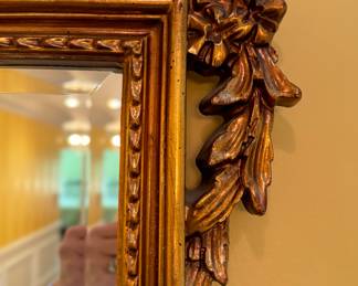 Ornate Gilt Wood Mirror. Measures 22" W x 44" H. Photo 2 of 3. 