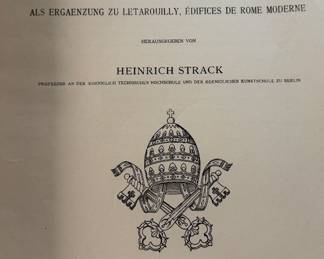 Antique Architectural Book: "Baudenkmaeler Roms Des XV-XIX Jahrhunderts," Strack, Heinrich. Text is in German. Architectural Monuments of Rome of the XV-XIX Centuries. Photo 3 of 4. 