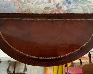 Vintage Wall Mount Mahogany Demi-Lune Shelf with Drawer. Photo 2 of 2. 