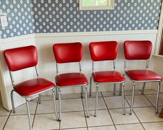 red chrome chairs