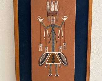 framed kachina painting