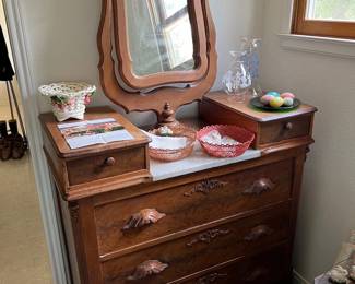 antique wood/marble dresser from Princess Louise Hotel in Corpus Christi