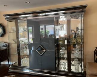 Deco/MCM display cabinet…3 pieces-lighted