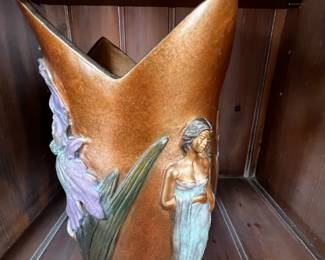 Bronze enameled  vase