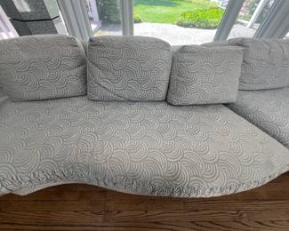 Curved white sofa sectional