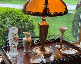 Lovely slag glass lamp