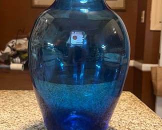 10" Blenko Vase Number 827 cobalt blue! outstanding color!