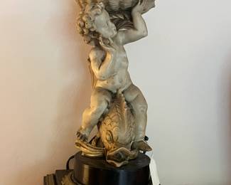 The other carved cherub marble lamp!