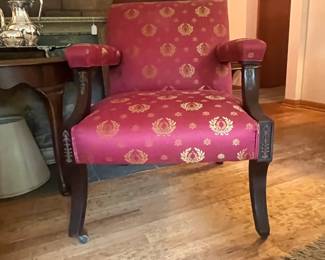 French Empire arm chair, second of the pair